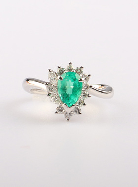 中古「95新」日本进口祖母绿戒指