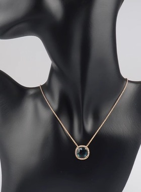 「9.5新」球型钻石复古三色金项链750三色金46cm设计感时尚RECLO