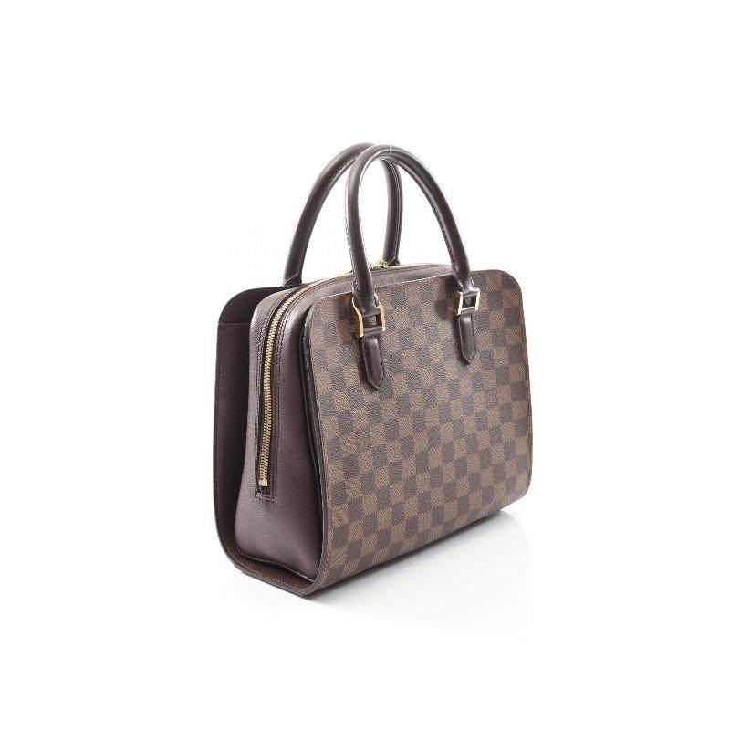 中古LV路易威登女包A级95新Triana涂层防水帆布手提包棕色RECLO,淘宝优惠券,粉丝福利购,淘宝优惠卷