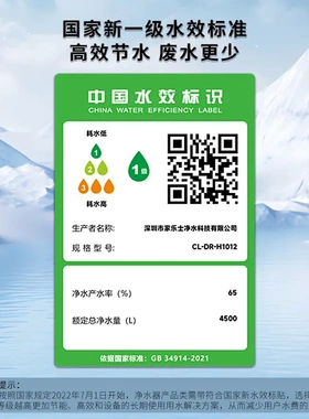 净水器家用厨下式直饮净饮机800G