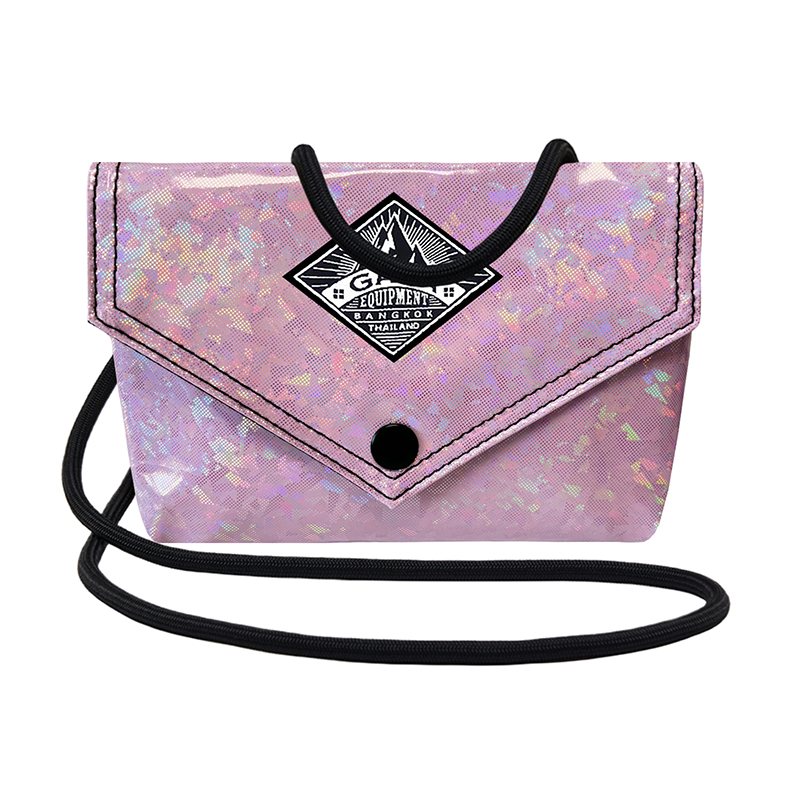 泰国潮牌GAGA包MINIBAG斜挎包包女迷你单肩包百搭镭射黑色小挎包 - 图1