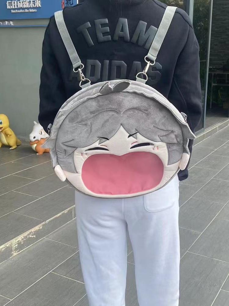 排球少年菅原孝支大嘴痛包动漫吧唧谷子收纳斜挎双肩透明娃包礼物,淘宝优惠券,粉丝福利购,淘宝优惠卷