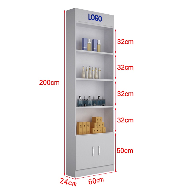 推荐化妆品展示柜超市货架展示架自由组合简k约美容院产品展示柜-图1