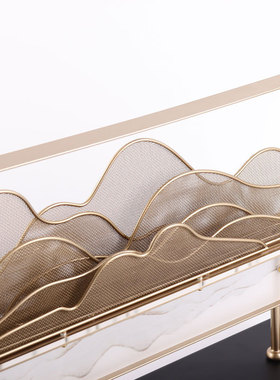 新中式现代亚克力轻奢铁艺摆设样板间书房玄关工艺品软装饰品