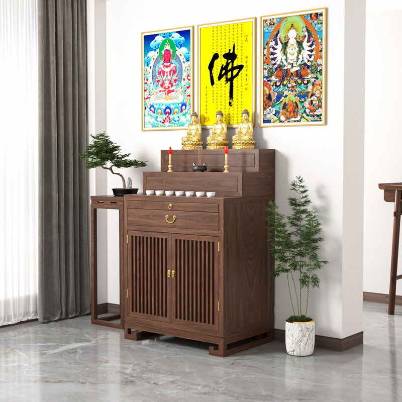 三层台阶供桌带门香案佛龛神台现代风格密宗佛桌佛台家用佛桌藏式_虎窝淘