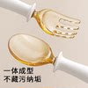Baby learning to eat training spoon elbow fork spoon