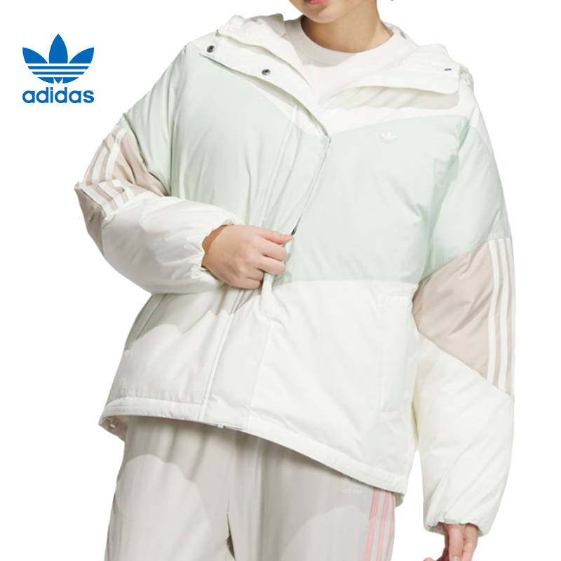 adidas阿迪达斯三叶草女子运动休闲羽绒服外套IU4814 IU4836-图2