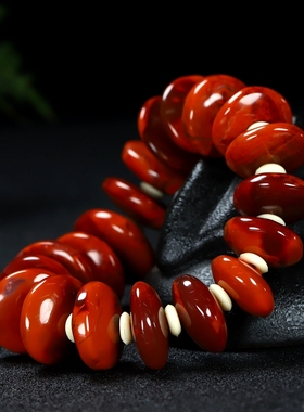 墨雨轩四川火焰纹凉山南红玛瑙