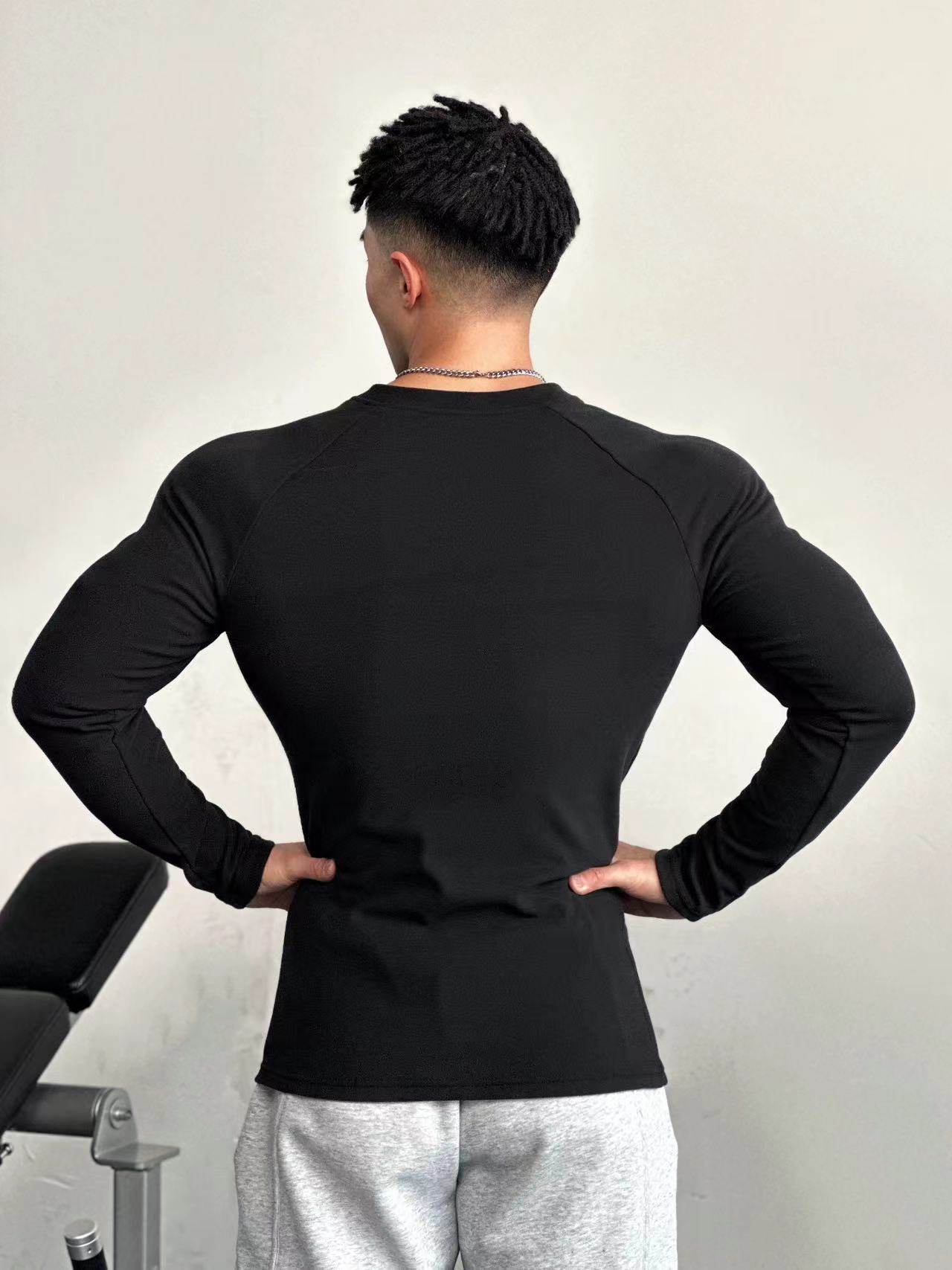 健身长袖T恤男拉链修身280g德绒肌肉运动衣服跑步兄弟美式外套潮,淘宝优惠券,粉丝福利购,淘宝优惠卷