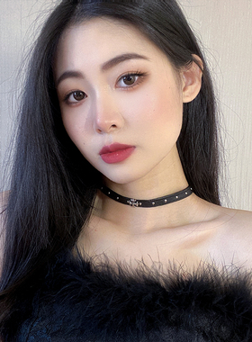 pu合金女潮酷辣妹项圈项链choker