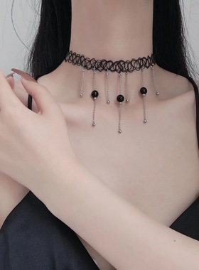 编织流苏女甜酷辣妹暗黑项链项圈