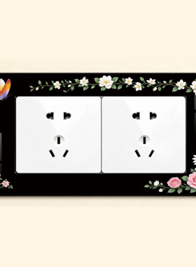 花朵蝴蝶亚克力开关贴带背胶