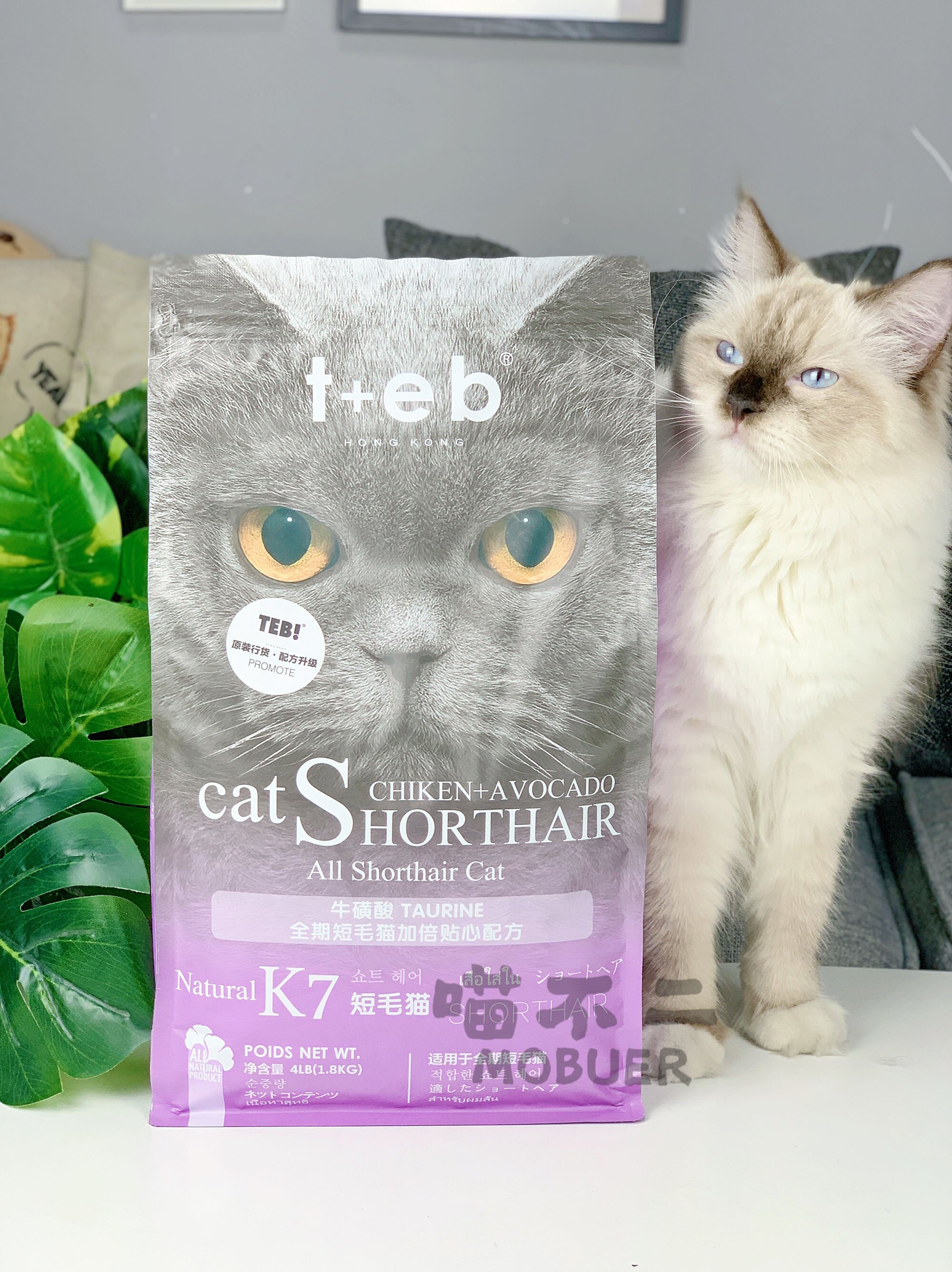 喵不二 汤恩贝T+EB!K7 牛磺酸短毛猫贴心配方粮幼猫成猫粮优惠券