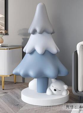 正品圣诞乔树落地摆件客厅视柜沙发旁居装饰品熊圣诞家节电开业迁