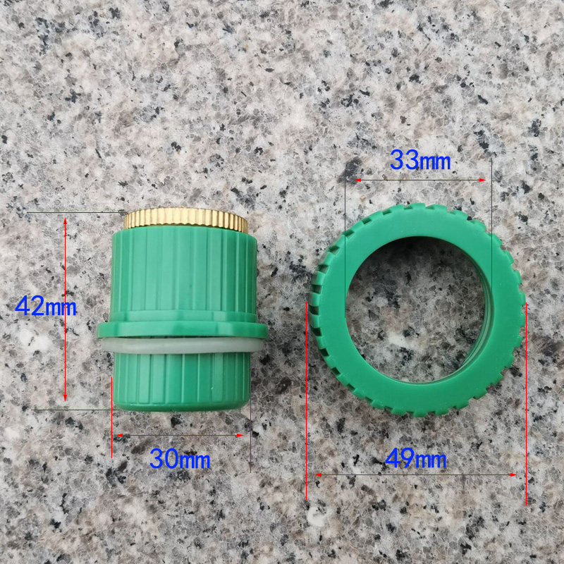 自动浇花器进水口螺旋盖配件4分6分内螺纹铜进水头接龙头绿色头,淘宝优惠券,粉丝福利购,淘宝优惠卷
