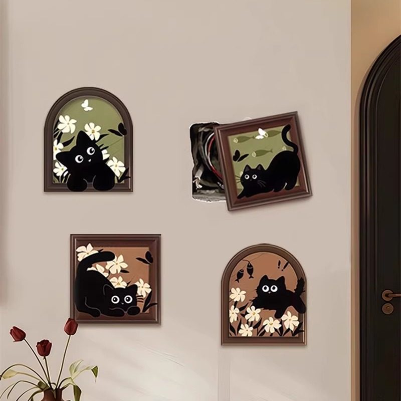 中古风补洞墙面贴装饰贴画门上插座瓷砖窟窿孔盖遮丑美化改造神器,淘宝优惠券,粉丝福利购,淘宝优惠卷