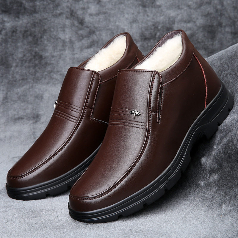 大码头层牛皮羊毛保暖冬季男士棉鞋45码真皮46码防滑47码48码棉鞋,淘宝优惠券,粉丝福利购,淘宝优惠卷