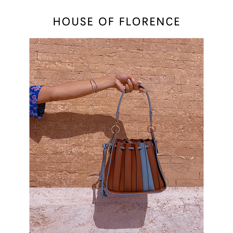 house of florence佛罗褶皱小方包 houseofflorence女士包袋