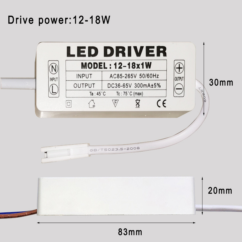 220V恒流驱动LED内置IC电源3W5W7W9W12W18WLED灯珠板变压器镇流器 - 图3