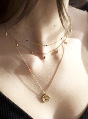 巴黎waekura法式复古女水滴项链