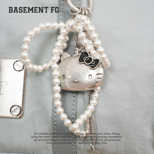 BASEMENTFG银色珍珠爱心HelloKitty钥匙扣包包挂件254320013097 - 图3