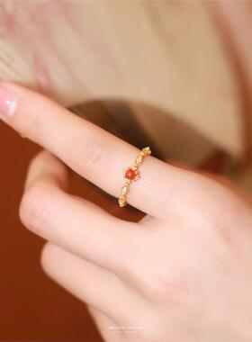 清艳晚期天然南方红玛瑙