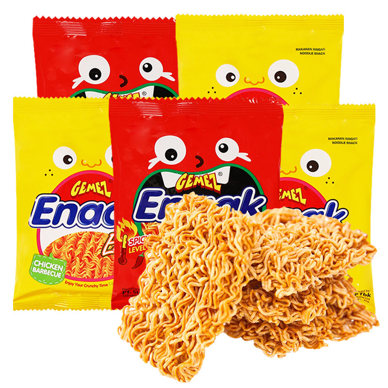 enaak印尼小鸡面辣味28g烤鸡30g干脆面混合一整箱网红小零食GEMEZ,淘宝优惠券,粉丝福利购,淘宝优惠卷