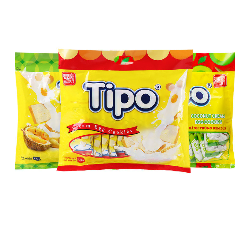 Tipo面包干越南进口牛奶鸡蛋原味营养早餐饼干休闲儿时零食品270g,淘宝优惠券,粉丝福利购,淘宝优惠卷