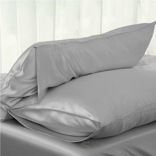 Шелковистые атласные наволочки, постельные принадлежности, установленные наволочкой шелк