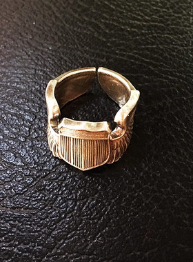 原创设计《微章》s925纯银戒指抗战抗日二战美军空军飞行员开口戒