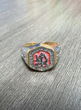 复古景泰蓝珐琅狐狸开口戒指