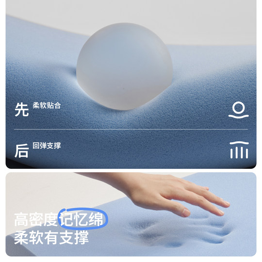 圣诞节礼物蓝盒子小蓝枕N2记忆棉枕头学生宿舍成人酒店深睡眠枕芯