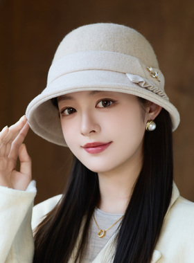 秋冬季中老年人帽子女妈妈盆帽