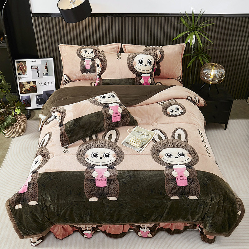 南瓜秋冬被盖毯石墨烯三层夹棉发热被保暖可机洗休闲加厚被子zy,淘宝优惠券,粉丝福利购,淘宝优惠卷