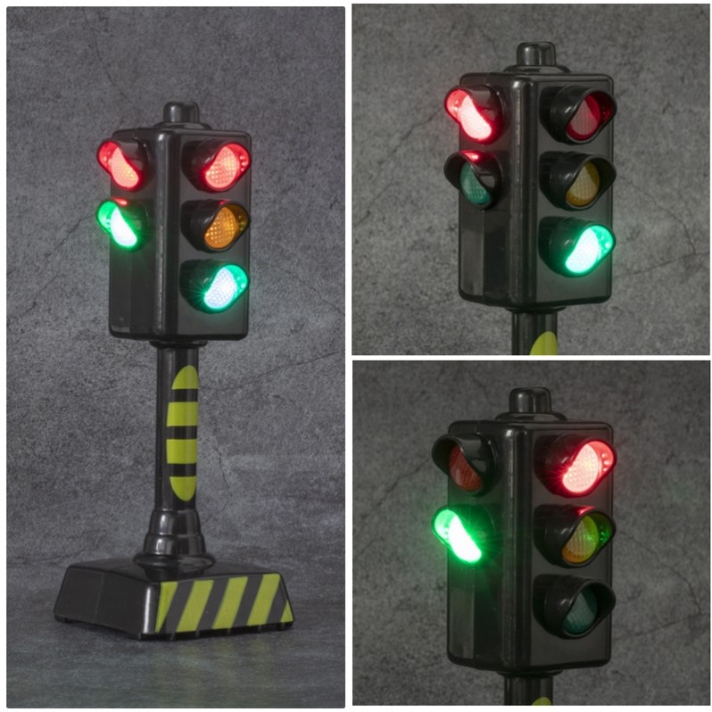会说话的红绿灯儿童玩具交通信号灯模型仿真早教语音播报路灯男孩 - 图0
