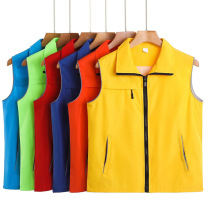 Advertisement shirts Machioding logo printed logo High end double waistcoat volunteer waistcoat promote promotional vest print character