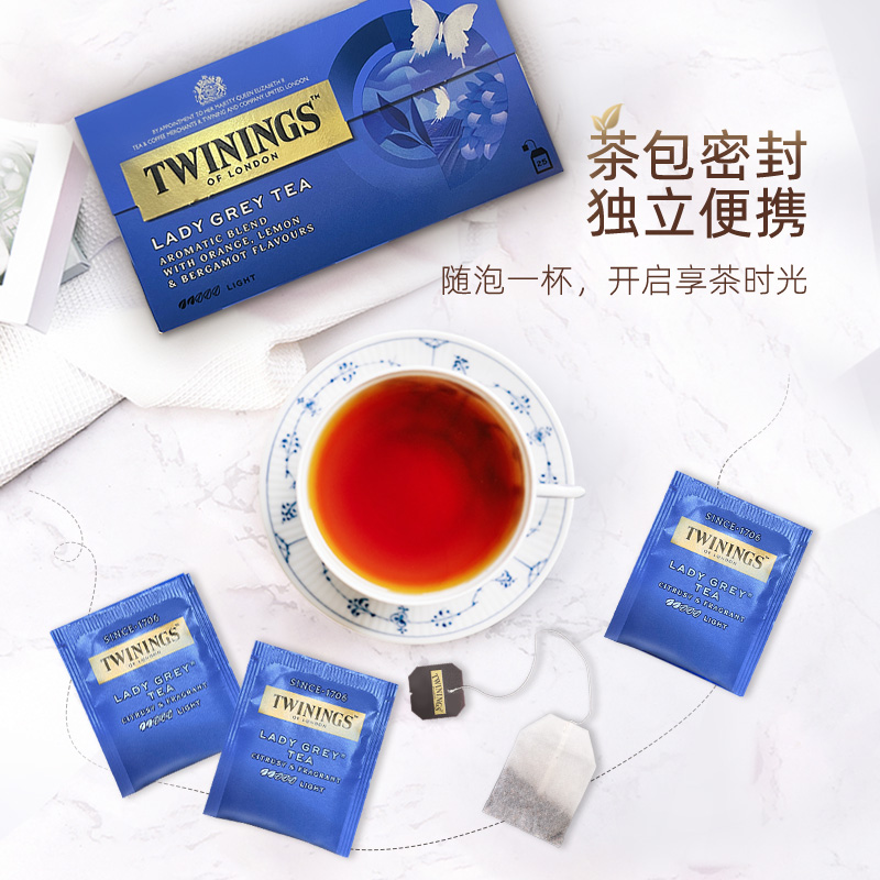 英国川宁Twinings仕女伯爵红茶25袋装茶包袋泡茶进口红茶-图0