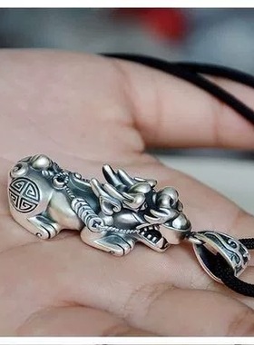 【抢正品】招财祥瑞貔貅吊坠男女士项链复古时尚个性潮霸气挂件