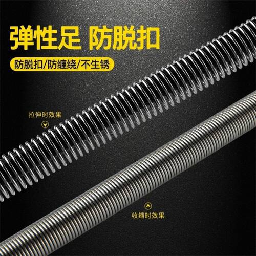 弹簧管花洒淋浴软管热水器专用软管304不锈钢软管淋雨防爆可拉伸 - 图2