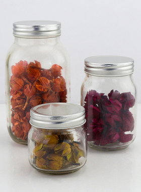 样板房厨房台面摆件玻璃罐套装