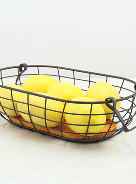 北欧橱柜铁艺收纳篓家居饰品摆件