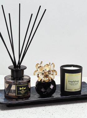 卫浴样板间托盘摆件北欧展厅饰品