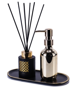 卫生间摆件轻奢洗手台面托盘香薰