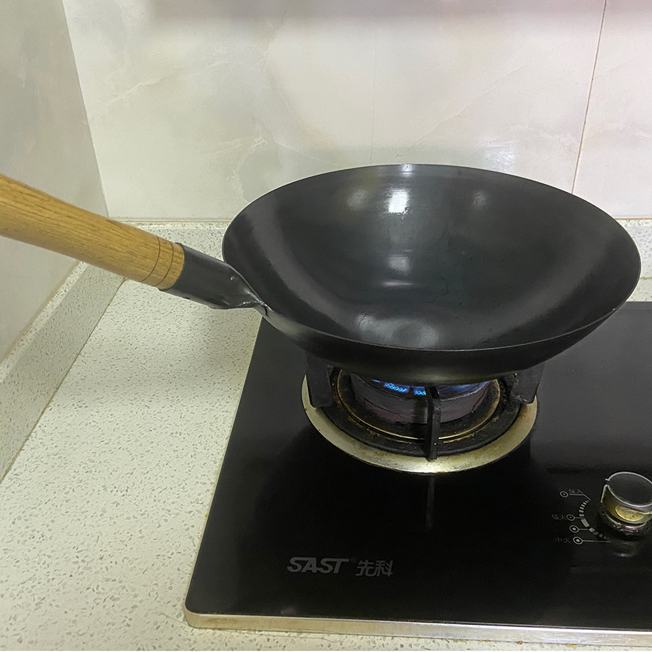 饭店商用铁锅炒锅，传统老式碳钢熟铁大勺手工厨师专用圆底纯铁家用-第2张图片-提都小院