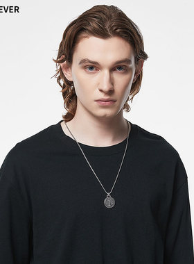 steelever复古中性风项链