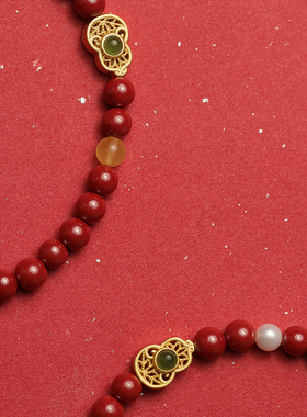 小众原创设计湘西高含量朱砂手串紫金砂葫芦手链女帝王砂本命年