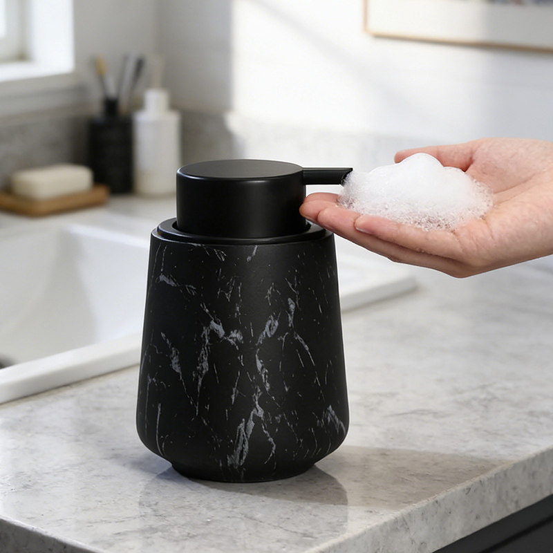 大理石纹洗手液起泡瓶洗手间按压式泡沫瓶高档洗发水沐浴露分装瓶,淘宝优惠券,粉丝福利购,淘宝优惠卷