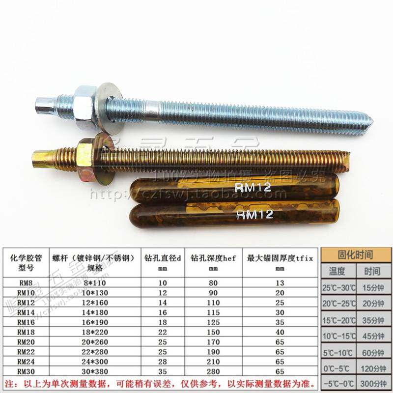 化学锚栓化学螺栓国标建筑膨胀丝m8m10m12m14m16m18m20m22m24m30_虎窝淘