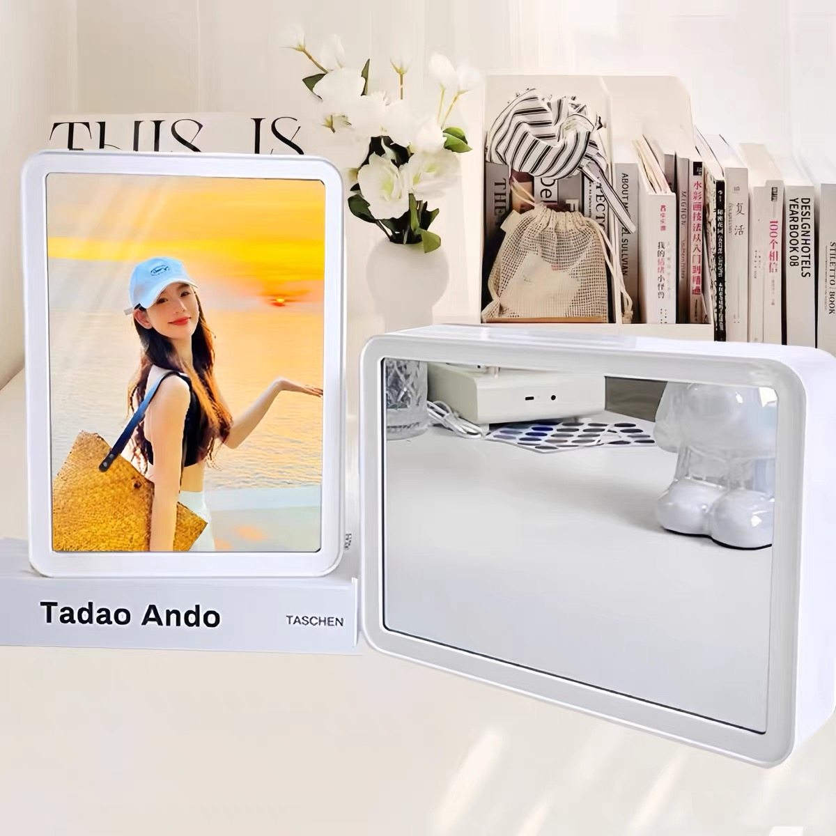 镜子灯光画照片定制创意礼物开灯动漫led镜面小夜灯女相框氛围灯,淘宝优惠券,粉丝福利购,淘宝优惠卷