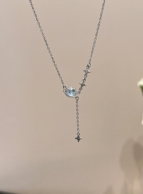 简约清冷感项链女蓝色星球